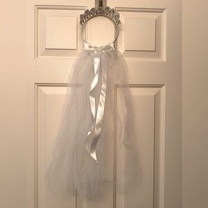 Girl’s First Communion White Veil with Tiara
